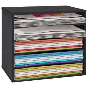 Wood Desk Organizer with Adjustable Shelves