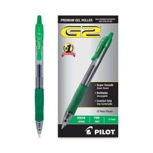 PIilot G2 Gel Pen, Green, Dozen