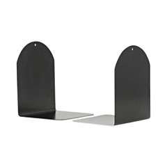 Universal Magnetic Bookends, 6 x 5 x 7, Metal, Black, 1 Pair