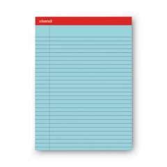 Universal Colored Perforated Ruled Writing Pads, Wide/Legal Rule, 50 Blue 8.5 x 11 Sheets, Dozen