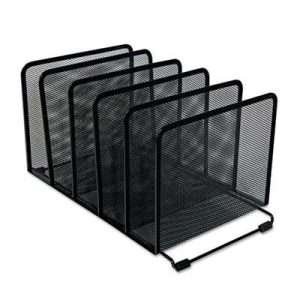 Universal Deluxe Mesh Stacking Sorter, 5 Sections, Letter to Legal Size Files, 14.63" x 8.13" x 7.5", Black