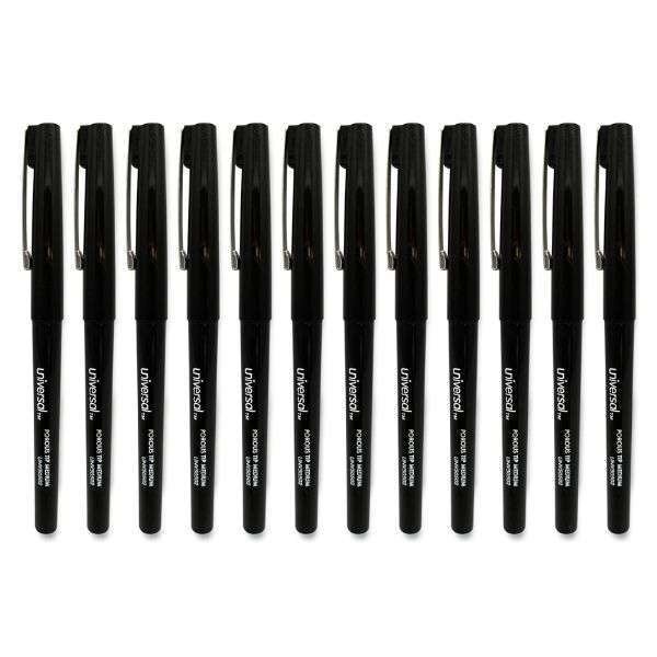Universal Porous Point Pen, Black Ink, Pack of 12 - Image 2