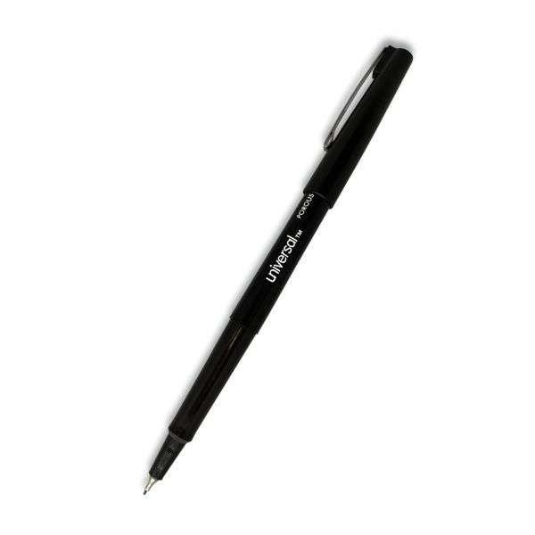 Universal Porous Point Pen, Black Ink, Pack of 12