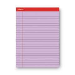 Universal Colored Perforated Ruled Writing Pads, Wide/Legal Rule, 50 Orchid 8.5 x 11 Sheets, Dozen
